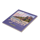 セーシェルインディアン海ヴィンテージサンセット土産 タイル (側面)