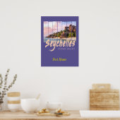 セーシェルインディアン海ヴィンテージサンセット土産 ポスター (キッチン)