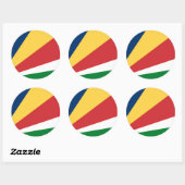 セーシェルカラー付きシールデザイン ラウンドシール (シート)