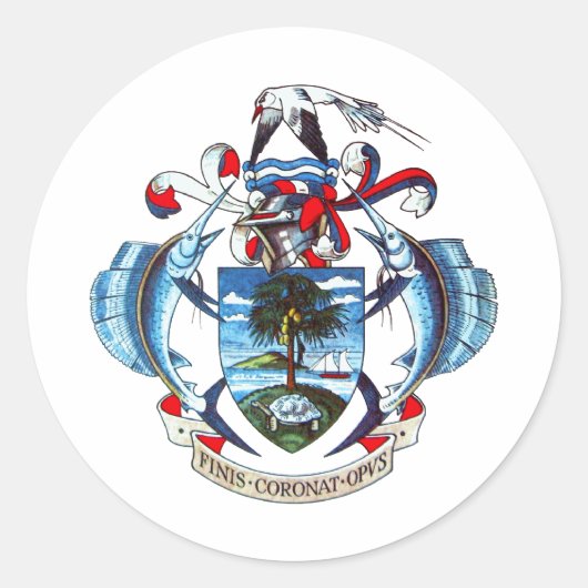 セーシェルコート・オブ・アームズ ラウンドシール (正面)