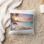 セーシェルサンライズビーチ装飾用クッション クッション (ブランケット)