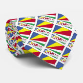 セーシェルセーシェル国旗タイル張り黒人専用 ネクタイ (ロール)