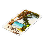 セーシェルトロピカルアイランドシーナリービュー マグネット (左側)