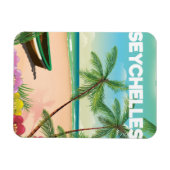 セーシェルビーチ旅行ポスター マグネット (横)