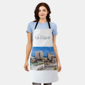 セーシェルラディグエアンセマロンビーチヴィンテージ エプロン (着用した状態)