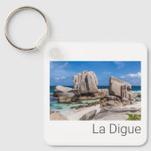 セーシェルラディグエアンセマロンビーチヴィンテージ キーホルダー (正面)