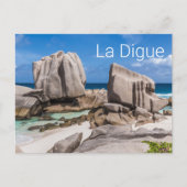 セーシェルラディグエアンセマロンビーチヴィンテージ シーズンポストカード (正面)