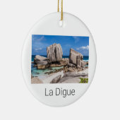 セーシェルラディグエアンセマロンビーチヴィンテージ セラミックオーナメント (右)