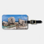 セーシェルラディグエアンセマロンビーチヴィンテージ ラゲッジタグ (正面横)