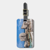 セーシェルラディグエアンセマロンビーチヴィンテージ ラゲッジタグ (正面縦)