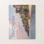 セーシェルラディグヴィンテージサンセットホリデーギフト ジグソーパズル (縦)