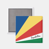 セーシェル国旗とアフリカの休日/スポーツファン マグネット (正面/裏面)