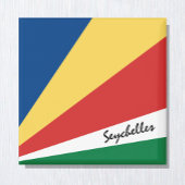セーシェル国旗とアフリカの休日/スポーツファン マグネット