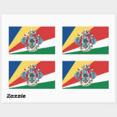 セーシェル国旗とコート・オブ・アームズ、セーシェル 長方形シール (シート)