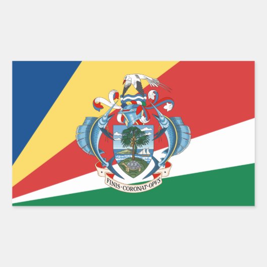 セーシェル国旗とコート・オブ・アームズ、セーシェル 長方形シール (正面)