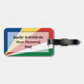 セーシェル国旗簡単ID個人 ラゲッジタグ (裏面横)