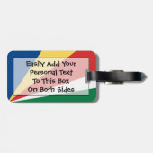 セーシェル国旗簡単ID個人 ラゲッジタグ (裏面横)