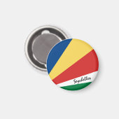 セーシェル国旗&アフリカ – 旅行/スポーツファン マグネット (正面/裏面)