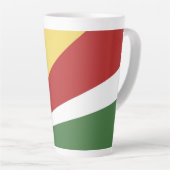 セーシェル国旗 カフェラテマグ (右アングル)