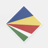 セーシェル国旗 スタンダードランチョンナプキン (角)