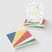 セーシェル国旗 ストーンコースター (横)