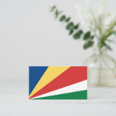 セーシェル国旗、セーシェル国旗 名刺 (スタンド正面)