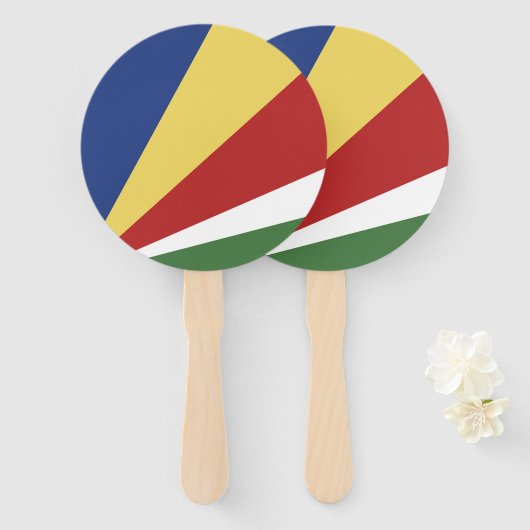 セーシェル国旗 ハンドファン (正面&裏面)