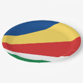 セーシェル国旗 ペーパープレート (アングル)