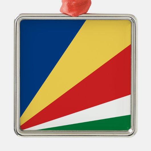 セーシェル国旗 メタルオーナメント (正面)
