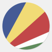 セーシェル国旗 ラウンドシール (正面)