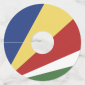セーシェル国旗 ワイングラスタグ (正面)
