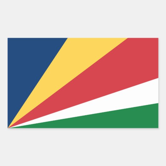 セーシェル国旗 長方形シール (正面)