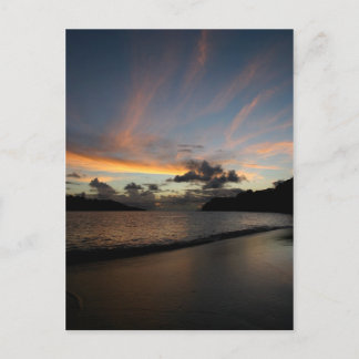 セーシェル島の夕日 ポストカード