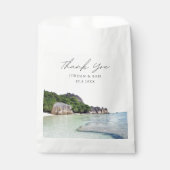 セーシェル結婚式の引き出物ありがとう フェイバーバッグ (正面)