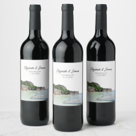 セーシェル結婚式の引き出物 ワインラベル