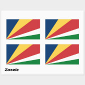 セーシェル色の四角形シール 長方形シール (シート)