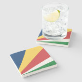 セーシェル色の特殊な石コースター ストーンコースター (横)