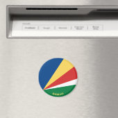 セーシェル魅力的国旗 マグネット (インサイチュ (食洗機))