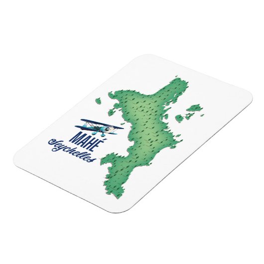 セーシェル・マヘ島の古地図 マグネット (左側)