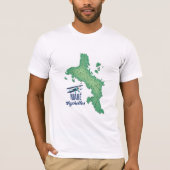 セーシェル・マヘ島の古地図 Tシャツ (正面)