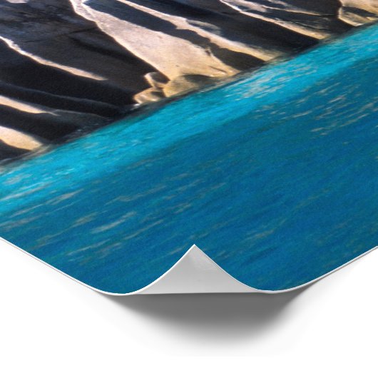 セーシェル。Ilot St. Pierre (Praslinの近く) ポスター (角)