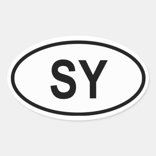 セーシェル「SY」 楕円形シール (正面)
