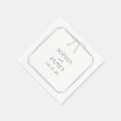 セージお洒落グシンプルリークラシック結婚 スタンダードカクテルナプキン (角)