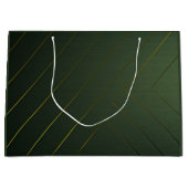 セージお洒落グリーンと金ゴールド ラージペーパーバッグ (正面)