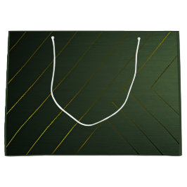 セージお洒落グリーンと金ゴールド ラージペーパーバッグ