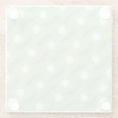 セージお洒落グリーンフローラレトロ、陽気 ガラスコースター (裏面)