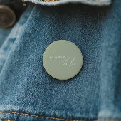 セージお洒落グリーンベイビーシャワーママになる 缶バッジ