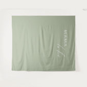 セージお洒落グリーンママを背景 タペストリー (正面(横))