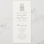 セージお洒落グリーン結婚式 プログラム (正面)