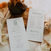 セージお洒落グリーン結婚式 プログラム